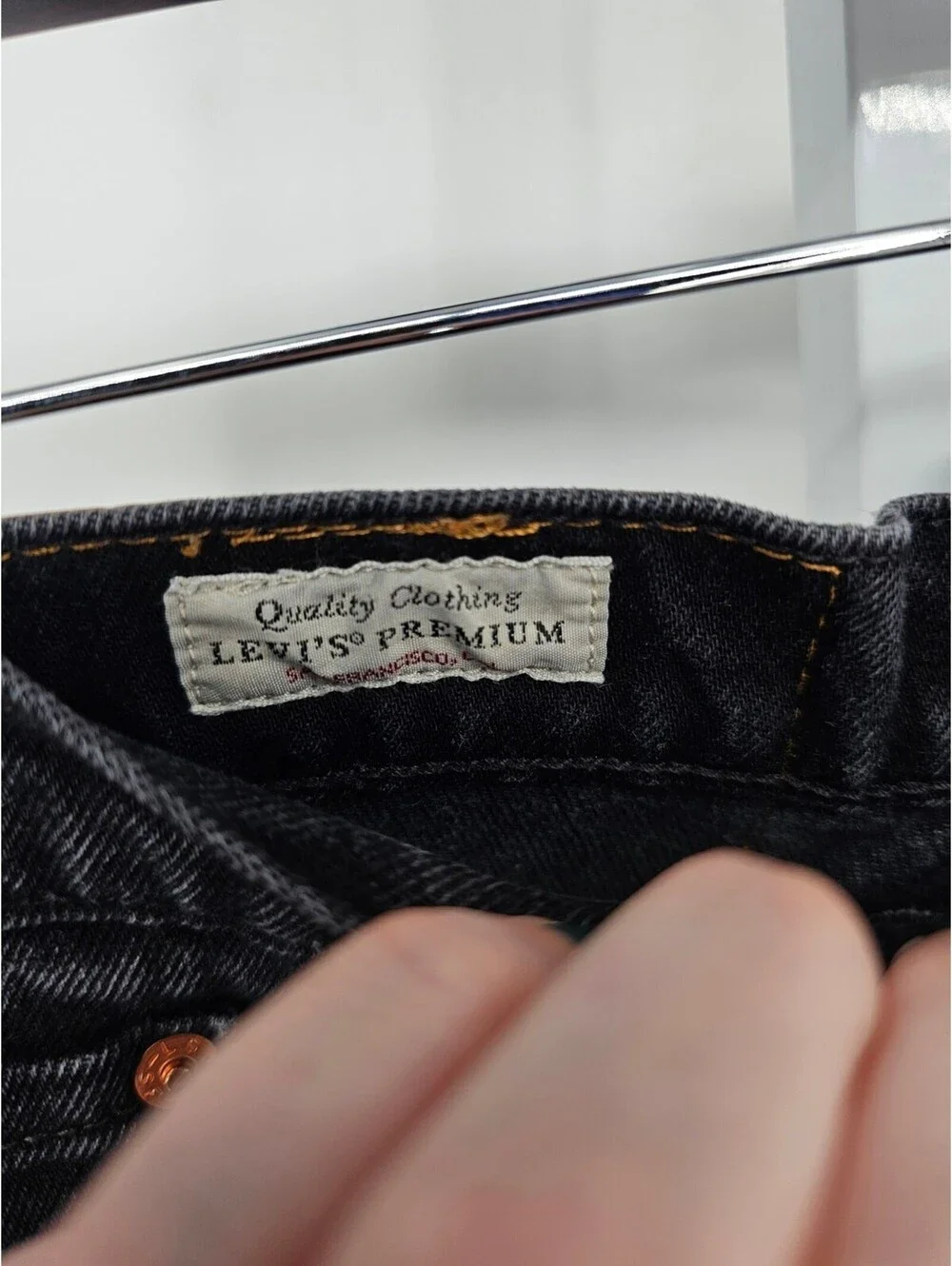 LEVI'S Hi-Ball Premium Jeans Men's W30 Slim Fit Whiskers Faded Black Vtg